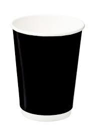 Cup Coffee Matt Black Double Wall 16oz (25/Pk)