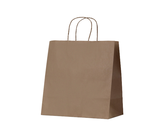 Kraft Takeaway Bag UBER 305x305x175mm (250/Ctn)
