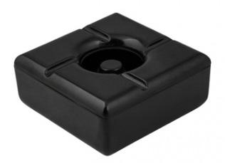 Ashtray Windproof Square Black Melamine 110mm