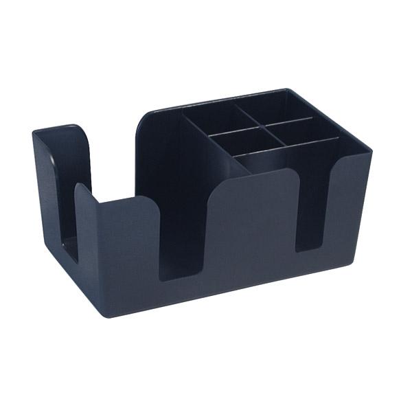 Bar Organiser Black 6 Compartment