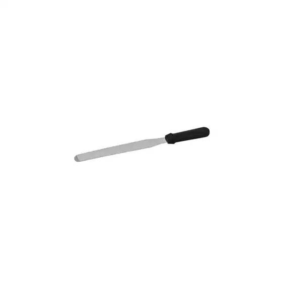 Spatula Straight S/S Black Plastic Handle