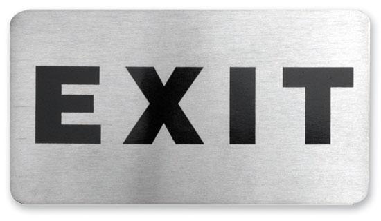 Wall Sign Stainless Steel 110x60mm "EXIT"