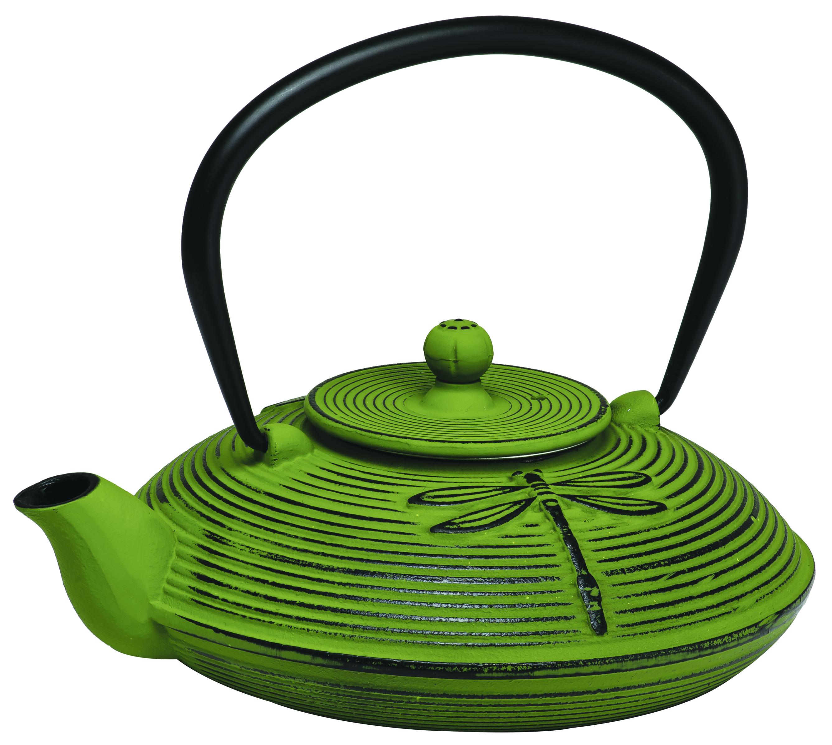 Avanti Dragon Fly Cast Iron Teapot- Green/Black 770ml