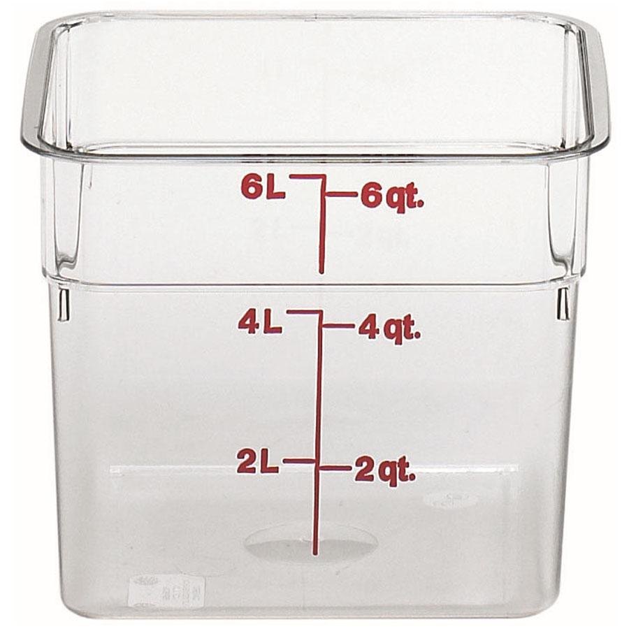 Cambro CamSquare Polycarbonate Clear Food Storage Containers - 5.7L Container