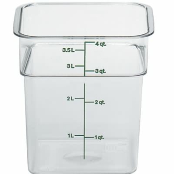 Cambro CamSquare Polycarbonate Clear Food Storage Containers - 3.8L Container