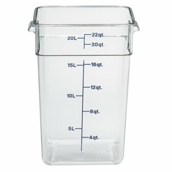 Cambro CamSquare Polycarbonate Clear Food Storage Containers - 20.8L Container