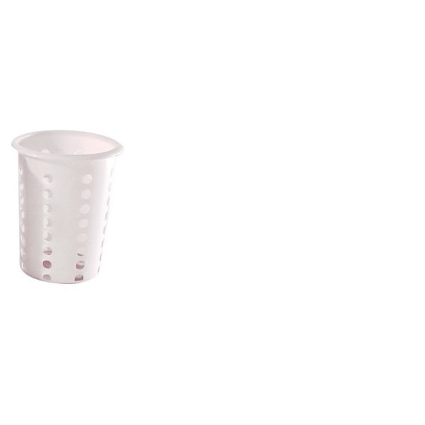 Cutlery Holder Flatware Cylinder - White Plastic