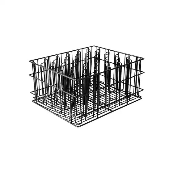 Basket Glass PVC Rectangle Black 435x355mm - 30 Compartment