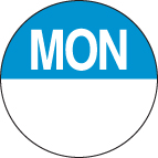 Daydot Label Removable Round 24mm (1000/Roll) - Monday
