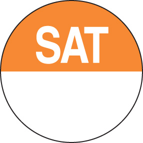 Daydot Label Removable Round 24mm (1000/Roll) - Saturday
