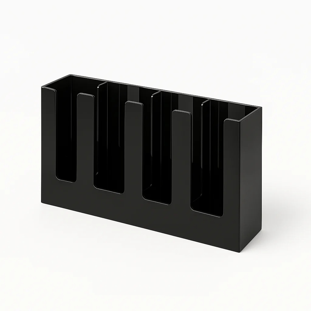 Cup & Lid Dispenser - Straight Black