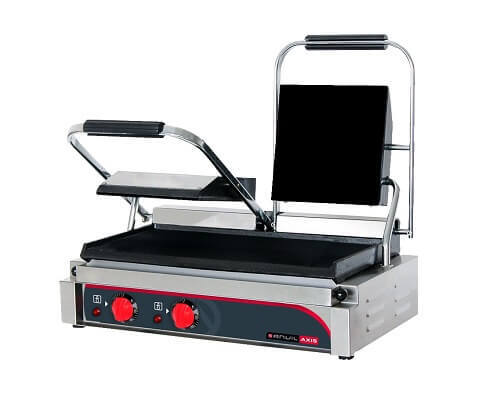 Anvil Contact Grill Toaster Double - Ribbed Top/Flat Base