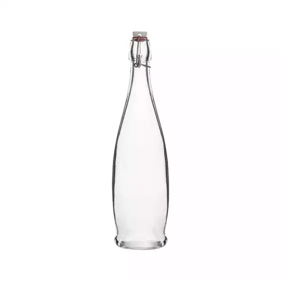 Swing Bottle Glass 1lt - Round Clear