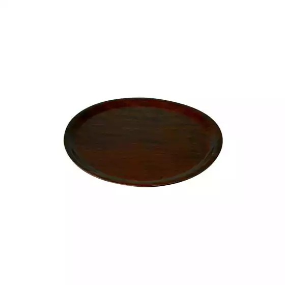 Pizza Tray Wood Mahogany Round