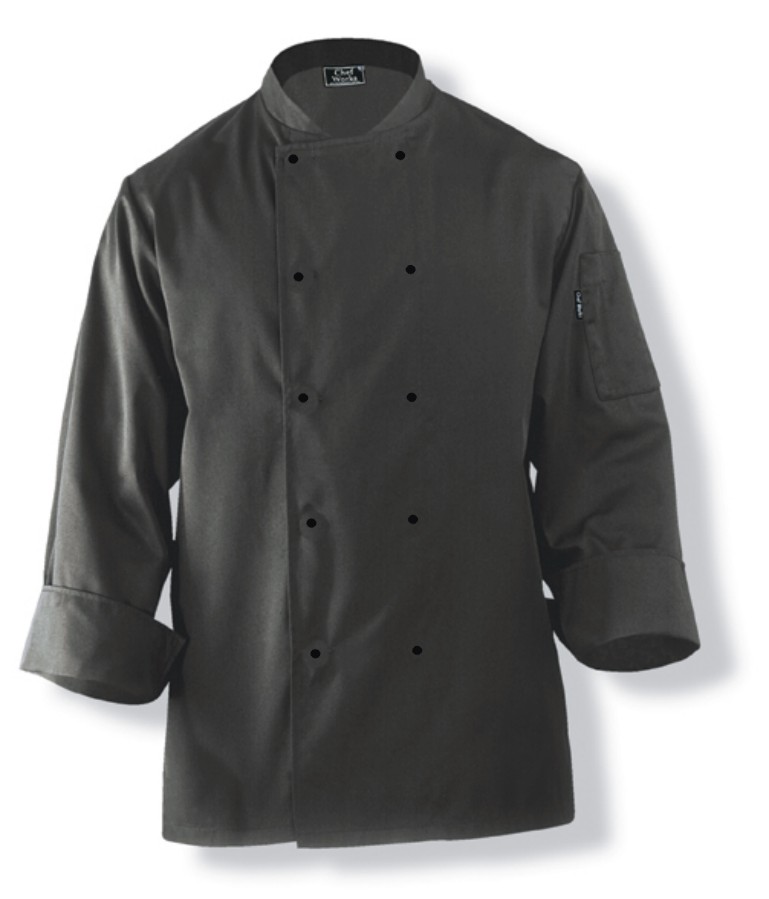 Chef Jacket Darling L/S Pocket Black