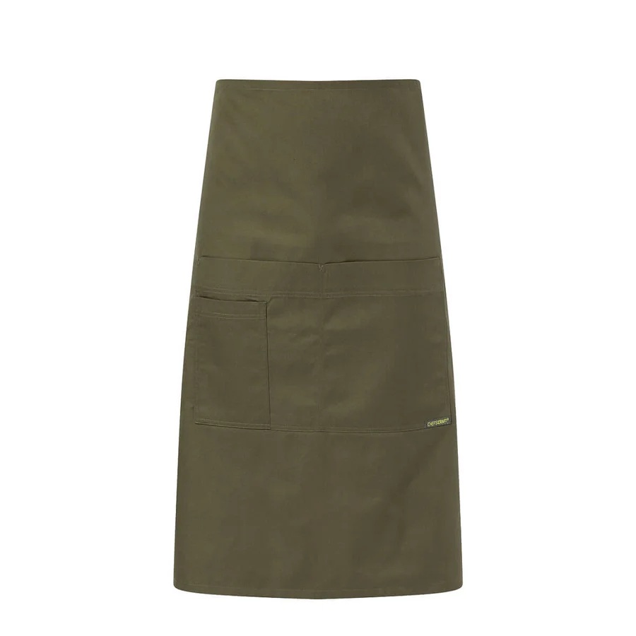 Apron 3/4 Poly/Cotton with Pockets - Cinnamon