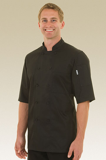 Chef Jacket Montreal Cool Vent Short Sleeve Black