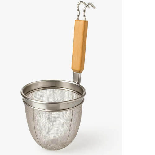 Noodle Basket Round Bottom Wooden Handle 140x150x360mm