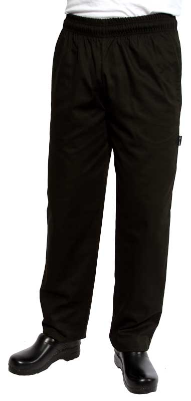 Pants Traditional Basic Baggy Poly Cotton Black